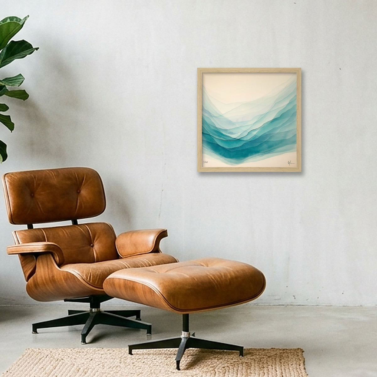 Light & Airy — 30×30cm, 12×12" Oak Frame