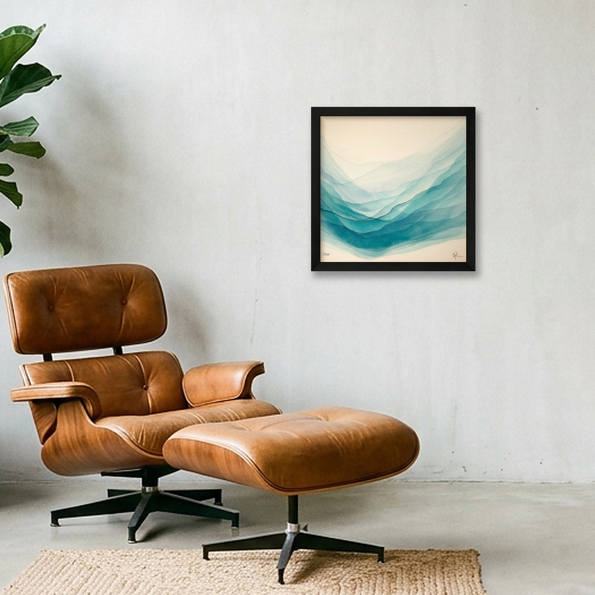 Light & Airy — 30×30cm, 12×12" Black Frame