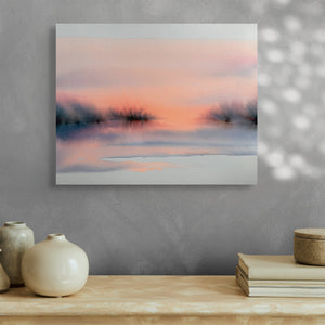 Bright sunrise, landscape