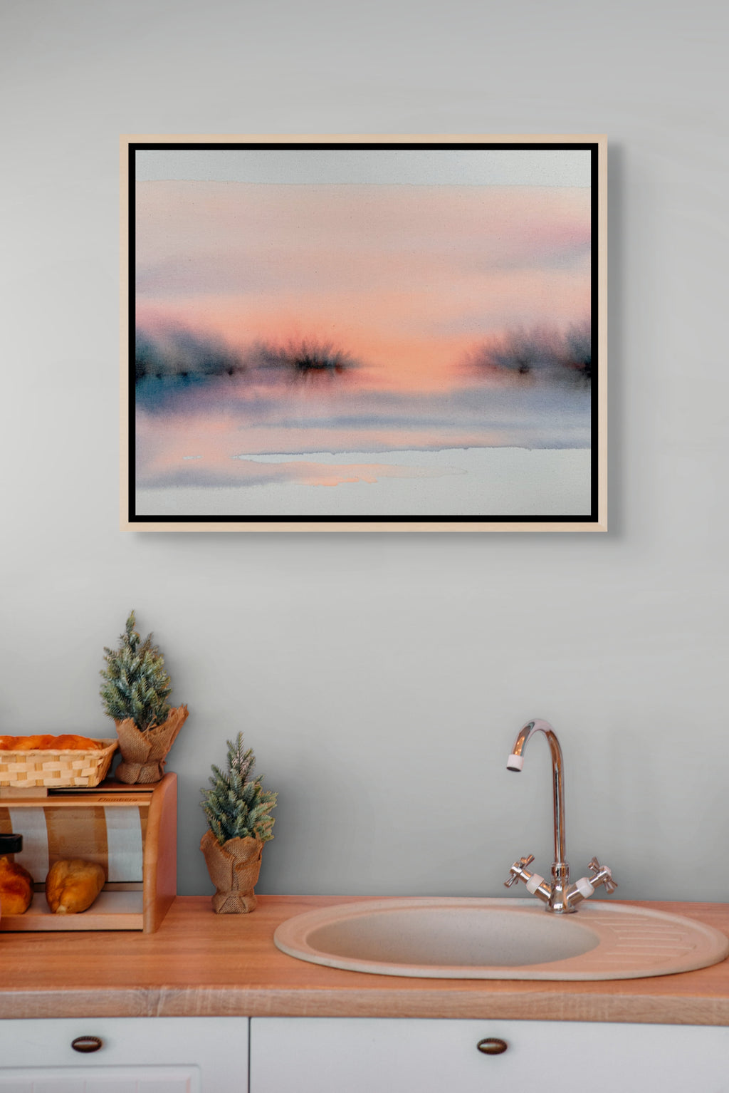 Bright sunrise, landscape