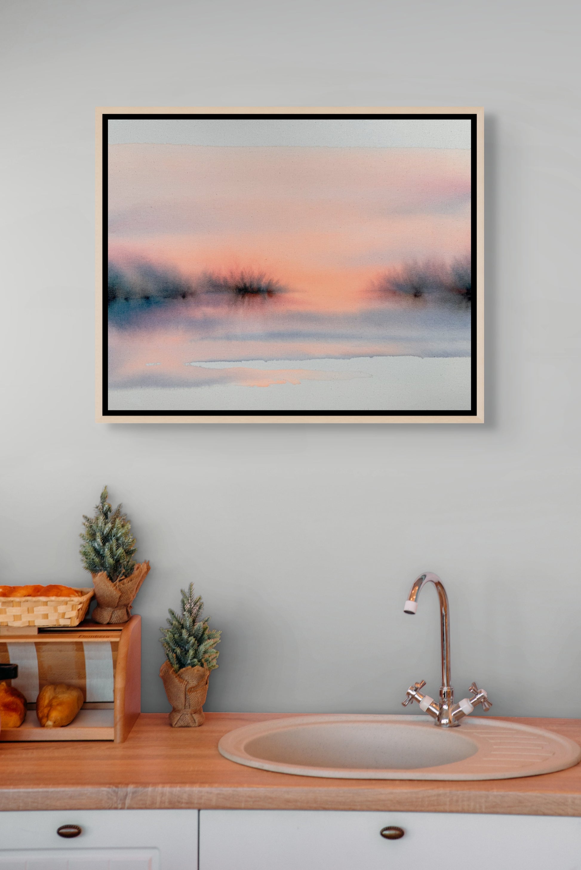 Bright sunrise, landscape