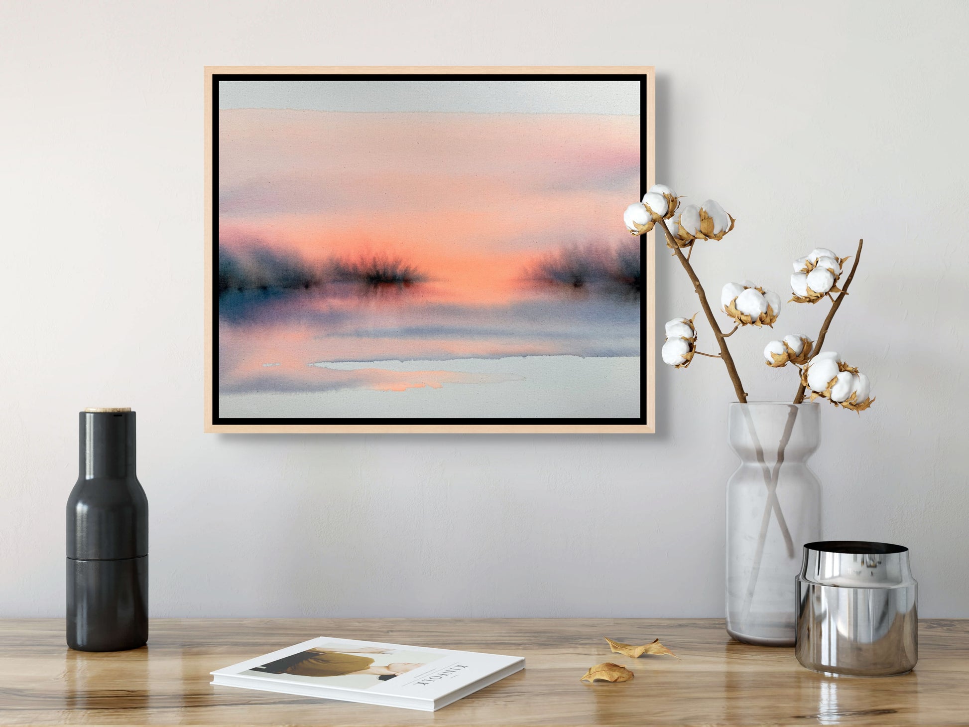 Bright sunrise, landscape