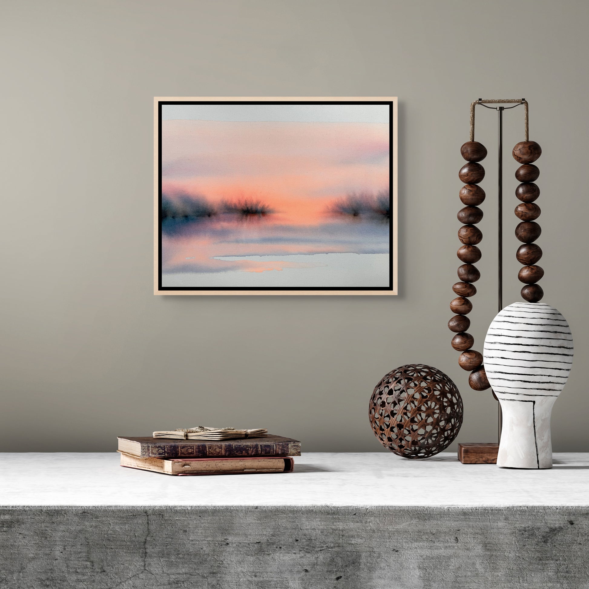 Bright sunrise, landscape