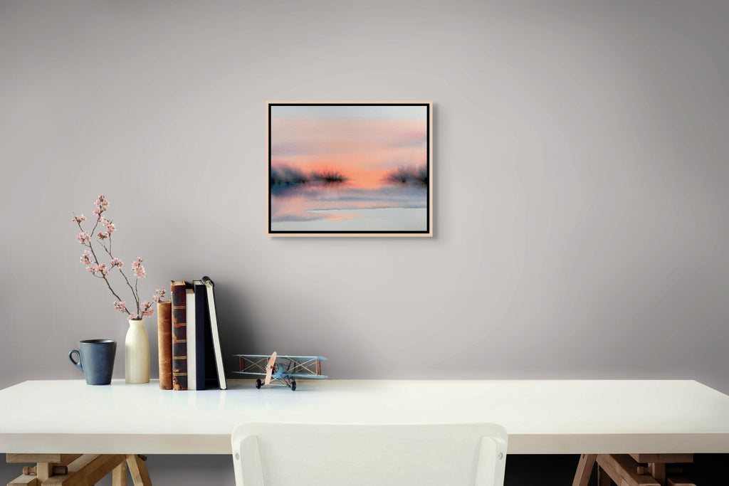 Bright sunrise, landscape