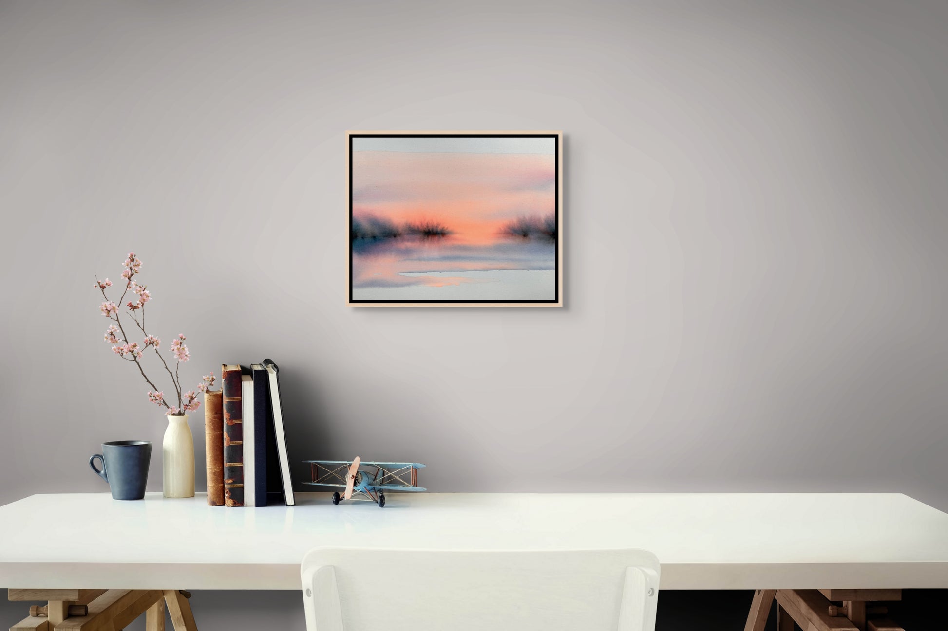 Bright sunrise, landscape