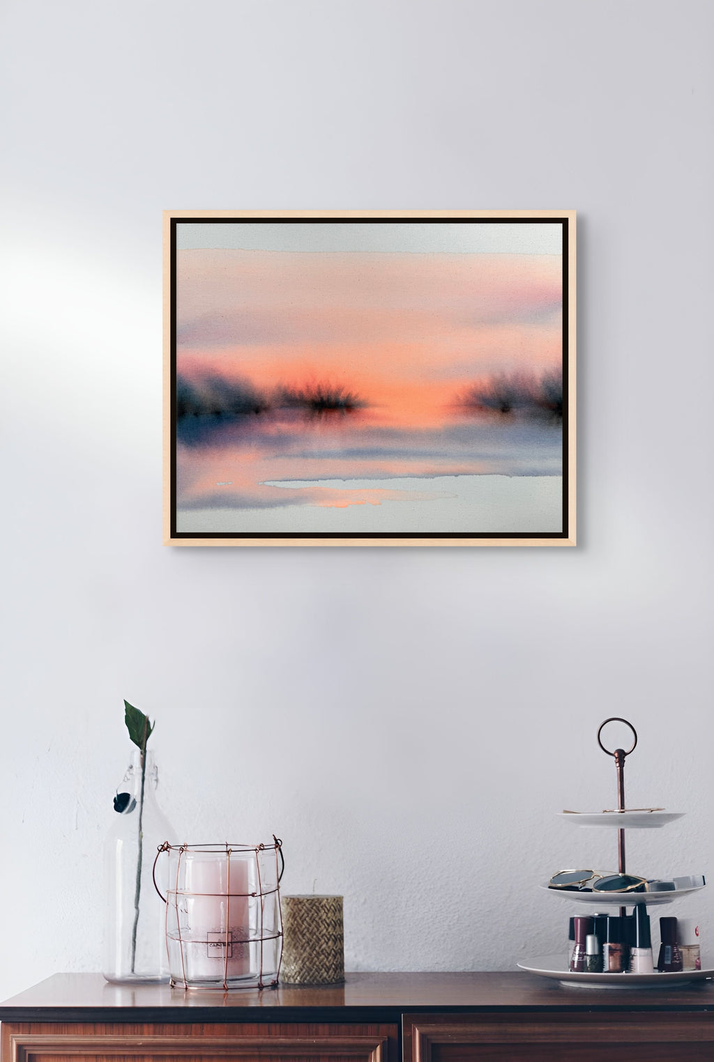 Bright sunrise, landscape