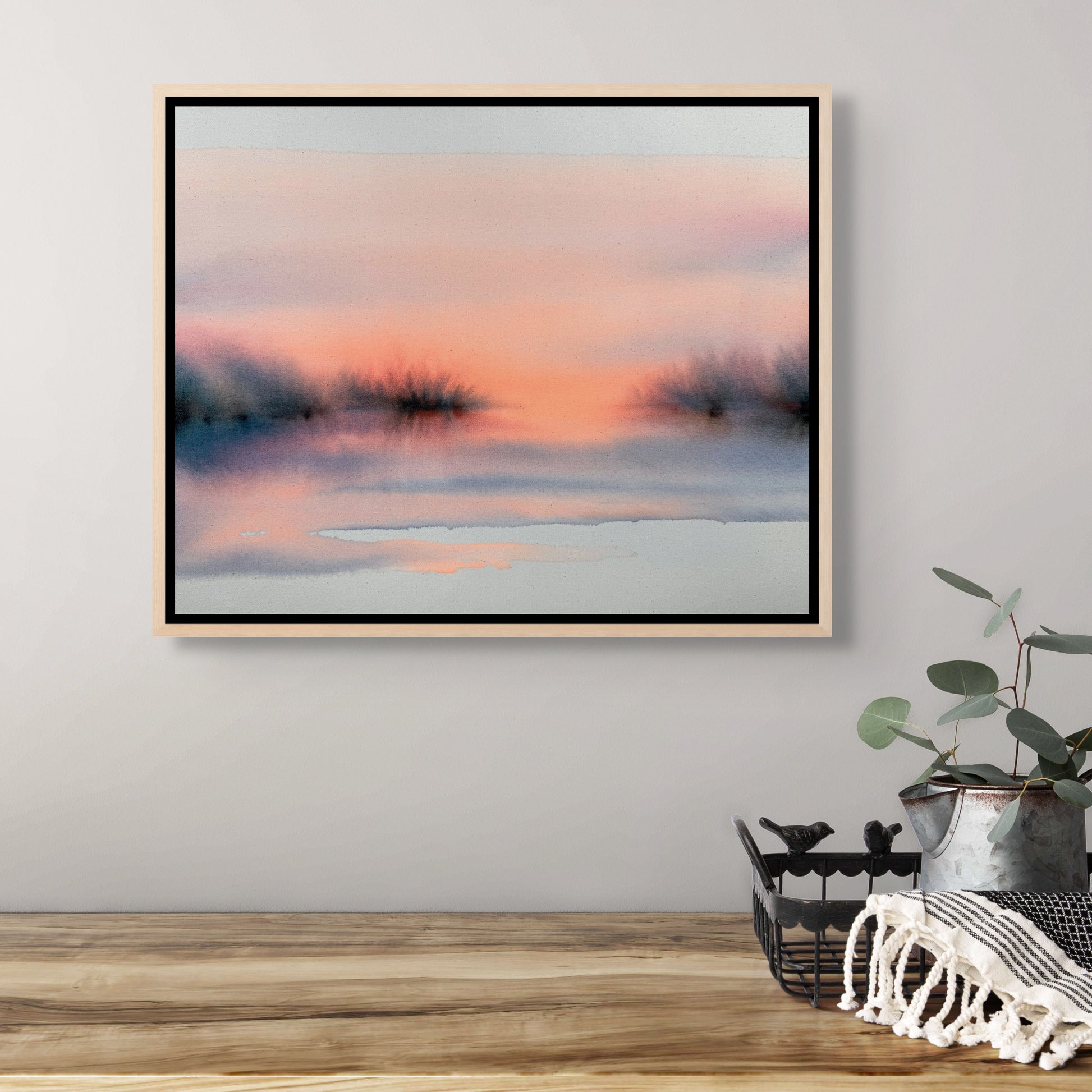 Bright sunrise, landscape