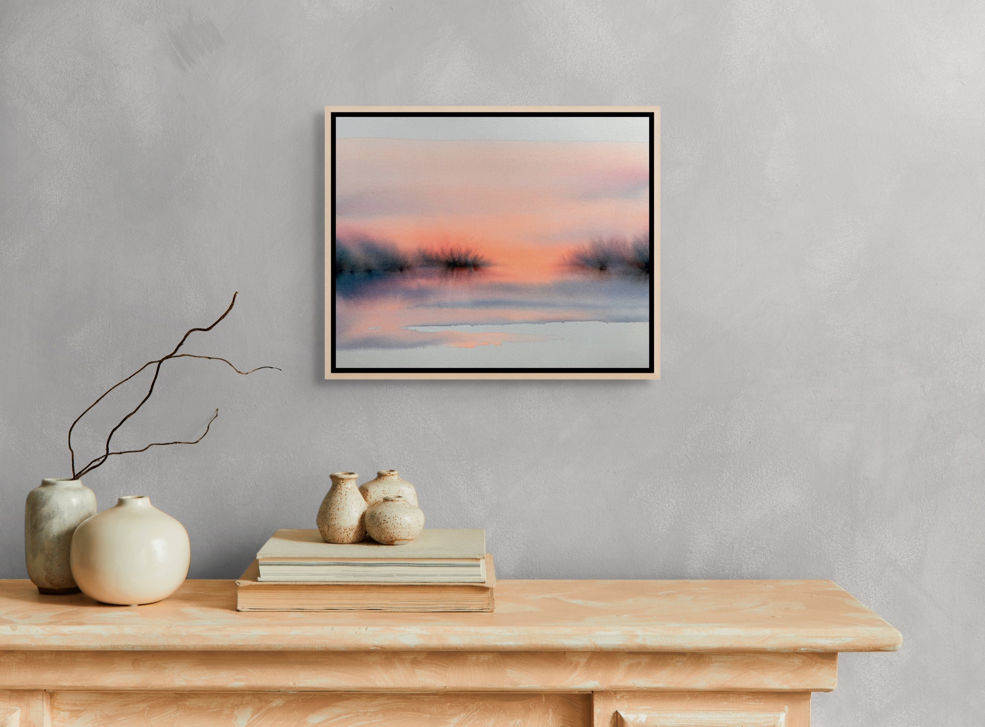 Bright sunrise, landscape