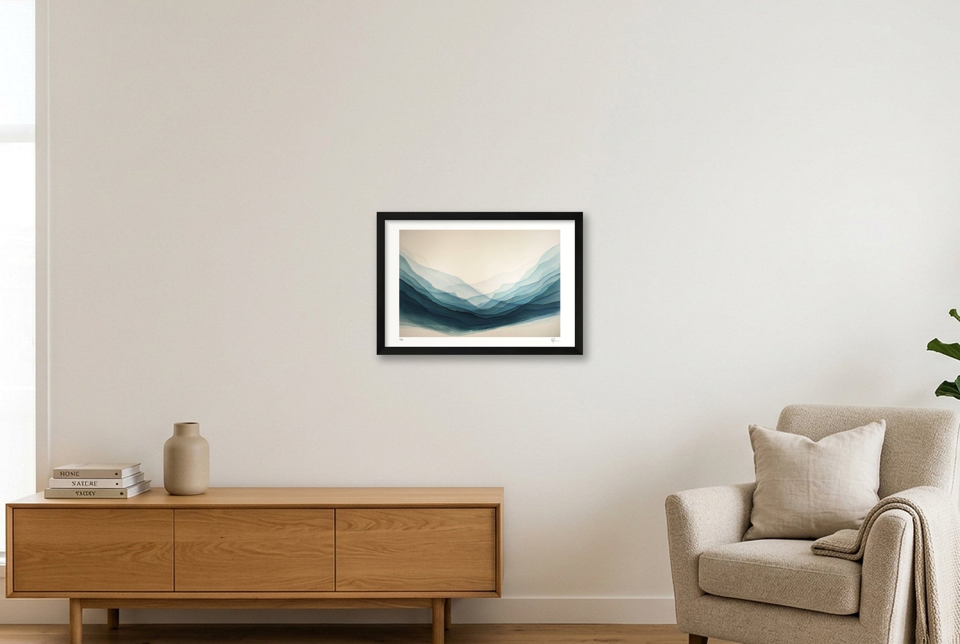 Flowing Stillness — 45×30cm, 18×12" Black Frame